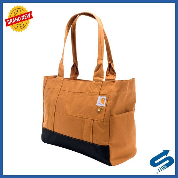 Handbags - Durable Water-Resistant Tote Bag with Zipper Closure and Interior Pockets